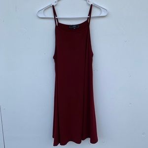 Burgundy Flowey mini dress